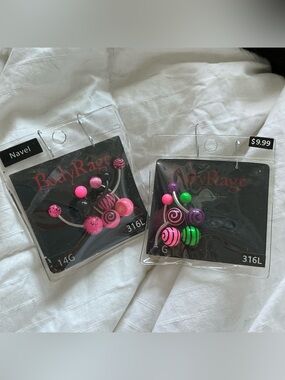 Y2K vintage navel belly rings new deadstock
